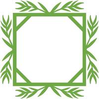 Rectangular frame consisting of blossoming flowers, branches, leaves, buds Wreath, floral. vector