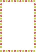 Blobs doodle colorful frame. Colorful geometric empty rectangle frame. Border with empty space vector