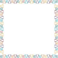 Basketball game square frame. Colorful design for players template. Frame with empty space vector