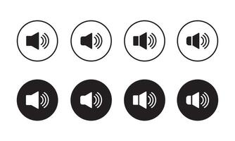 Sound volume icons set, volume symbol, speaker sign, increases and reduces the sound. icon . sound symbol. vector