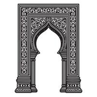 Islamic Arch Frame Design vector