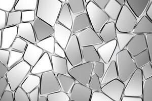 Mosaic of small mirrored tiles reflecting light, creating an abstract and glamorous pattern in a futuristic aesthetic photo