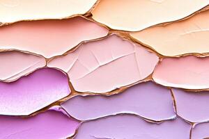 Close-up view of warm mocha mousse and fuchsia accents with organic textures and artistic blurred background creating a soft depth of field photo