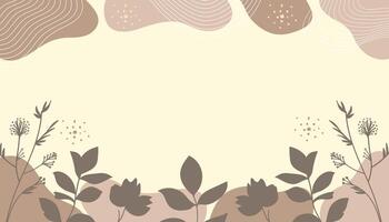 Botanical floral hand drawn background. Flat abstract background. vector