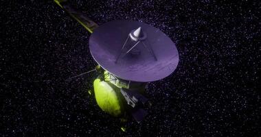 Cassini spacecraft exploring Saturn and its stunning ring system in space video