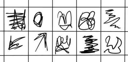 Expressive Line Art Scribble Collection vector