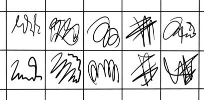 Artistic Hand-Drawn Scribbles Bundle vector