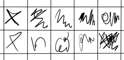 Abstract Doodle and Scribble Collection vector