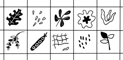 Modern Abstract Black and White Elements vector