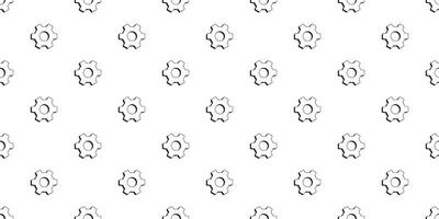 black white Gears seamless pattern vector