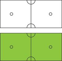 top view Sepak takraw field set vector