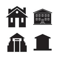 Silhouettes of Various Building Structures and Designs vector