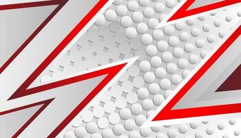 Abstract geometric background with red and white halftone vector