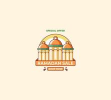 Ramadan sales with a flat design concept and can be used for business purposes vector