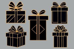 A stylish and elegant wrapped gift box mockup, designed for showcasing premium packaging designs in a professional setting. vector