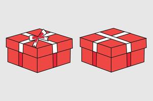 A beautifully designed minimalist gift box mockup, perfect for showcasing branding and packaging designs in a realistic setting. vector