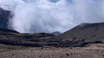 Rocky terrain and clouds on mount Kilimanjaro video