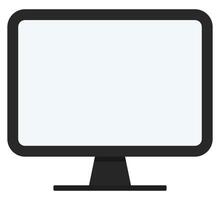 Computer monitor in flat style. vector