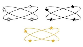Dizzy line icons set isolated on white background. vector