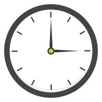 Clock icon in flat style. vector
