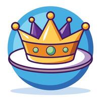 Majestic Floating Crown in a Vibrant and Playful Style vector