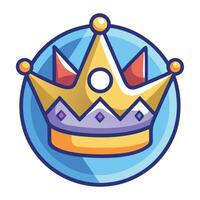Golden and Green Fantasy-Themed Crown with Sharp, Elegant Edges vector