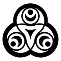 Abstract Triskelion Tattoo Design A Modern Interpretation of the Classic Symbol vector