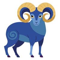 Astrological Artwork of Aries the Ram in a Celestial and Mystical Theme vector