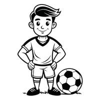 Retro-Inspired Soccer Art Depicting a Player Running with a Ball on the Field vector