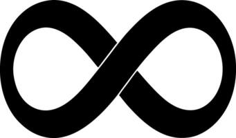 Minimalist Black Infinity Symbol - A Timeless Representation of Eternity and Limitlessness vector