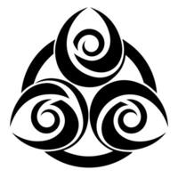 Triskelion Symbol Ancient Celtic Triple Spiral Design Representing Energy and Motion vector