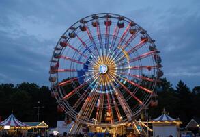 A ferris wheel at a fair photo