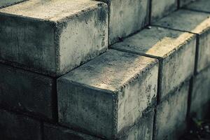 Concrete Blocks Stacked For Project photo