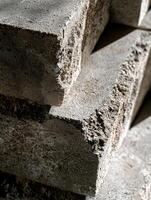 Stacked Concrete Blocks Showing Texture pattern photo