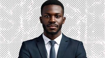 An african american man in a suit and tie photo