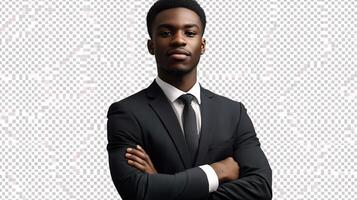 An image of a black man in a suit photo