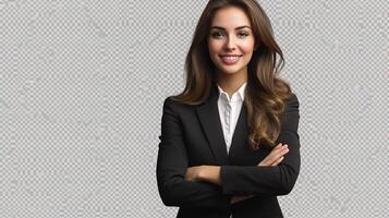 A beautiful business woman in a suit and tie photo