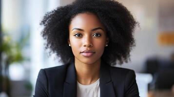 Portrait of a Young Businesswoman Looking Confidently at Camera photo