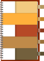 A notebook with a colorful pattern on it png