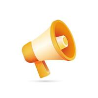 3d megaphone speaker or loudspeaker vector