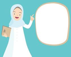 islamic muslim presentation with empty space vector