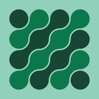A green and black pattern with circles vector