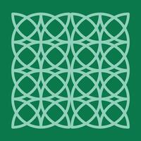 A green celtic pattern on a green background vector