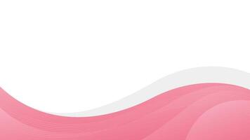 Abstract pink curve background with wave shapes and lines. Pink and white beauty dynamic wallpaper vector