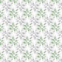 A green and white pattern with leaves vector