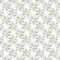 A white and gray pattern with flowers vector
