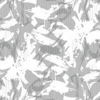 A gray and white abstract pattern with a large leaf vector
