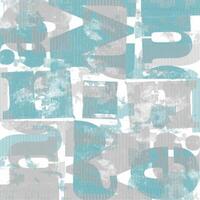 A blue and white abstract pattern with a large number vector
