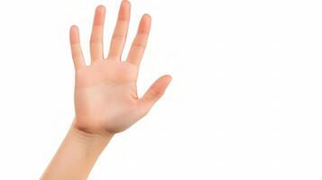Professional Stop Sign Hand Gesture for Business Communication photo
