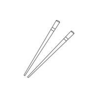 Chopstick icon on white background vector